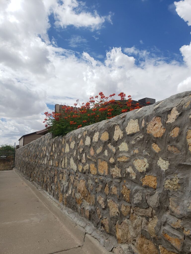 Stone walls in east El Paso