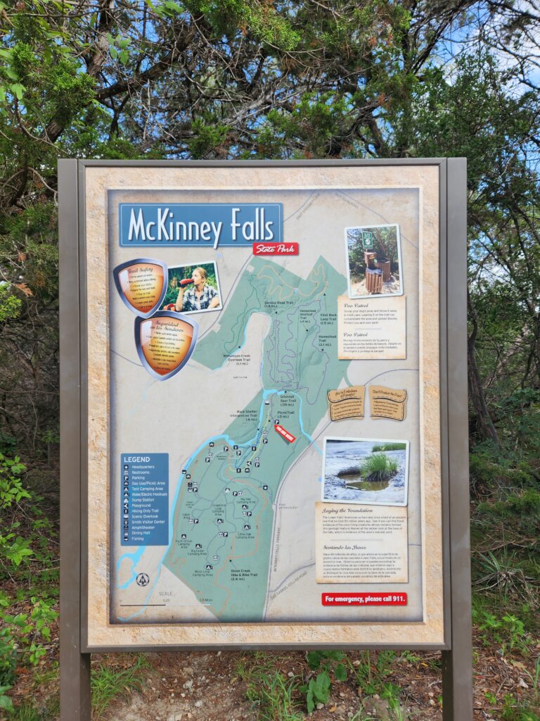 Map of McKinney Falls