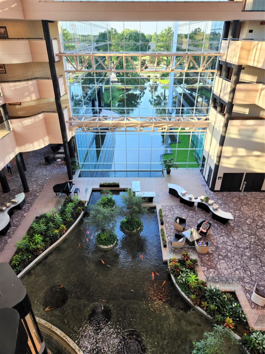 View of the lobby from above